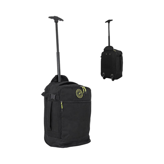 Bordlite Ryanair Cabin Bag 40x25x20cm Underseat Wheeled Travel Bag, Lightweight 20L Hand Luggage with Telescopic Handle, Smooth Wheels, Compression Straps, Side Pocket & Luggage Strap
