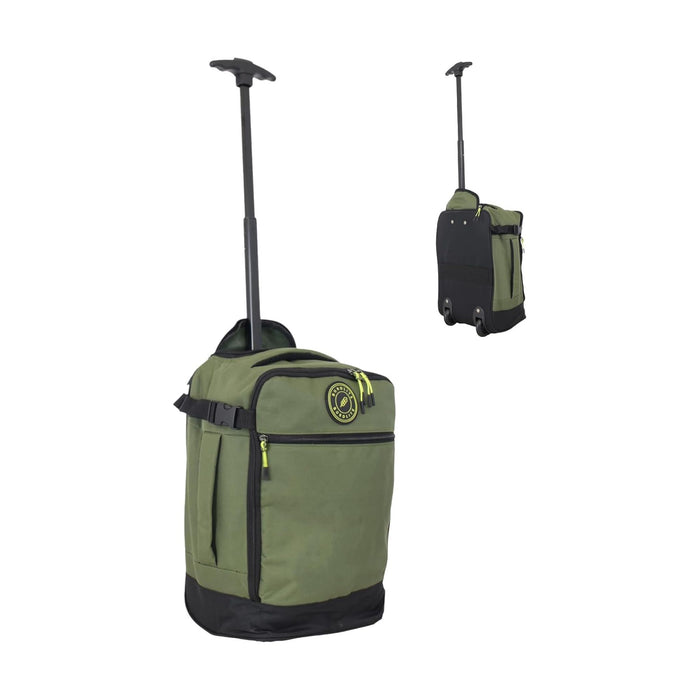 Bordlite Ryanair Cabin Bag 40x25x20cm Underseat Wheeled Travel Bag, Lightweight 20L Hand Luggage with Telescopic Handle, Smooth Wheels, Compression Straps, Side Pocket & Luggage Strap