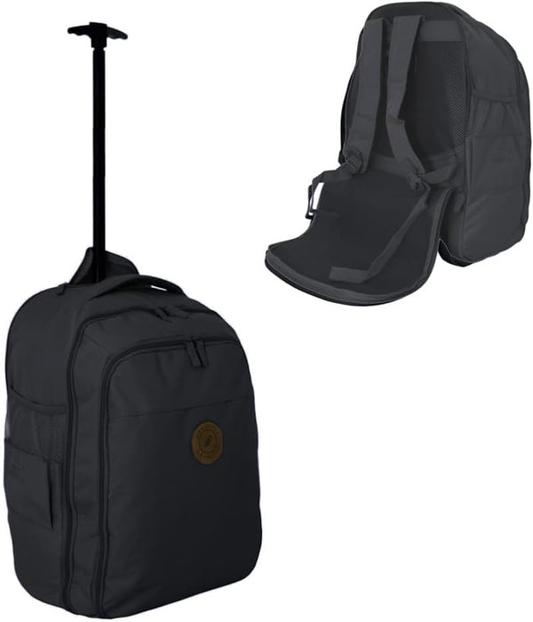 Cabin Approved Wheeled Backpack 50x38x25cm – 2-in-1 Lightweight Trolley Bag & Rucksack on Wheels