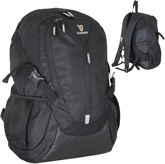 Guinness 40x25x20cm Lightweight Travel Cabin Backpack, Ryanair Underseat Bag, Cabin-Approved Flight