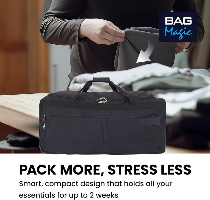 Bordlite Wheeled Holdall Travel Bag – Lightweight 2-Wheel Luggage with Extendable Handle