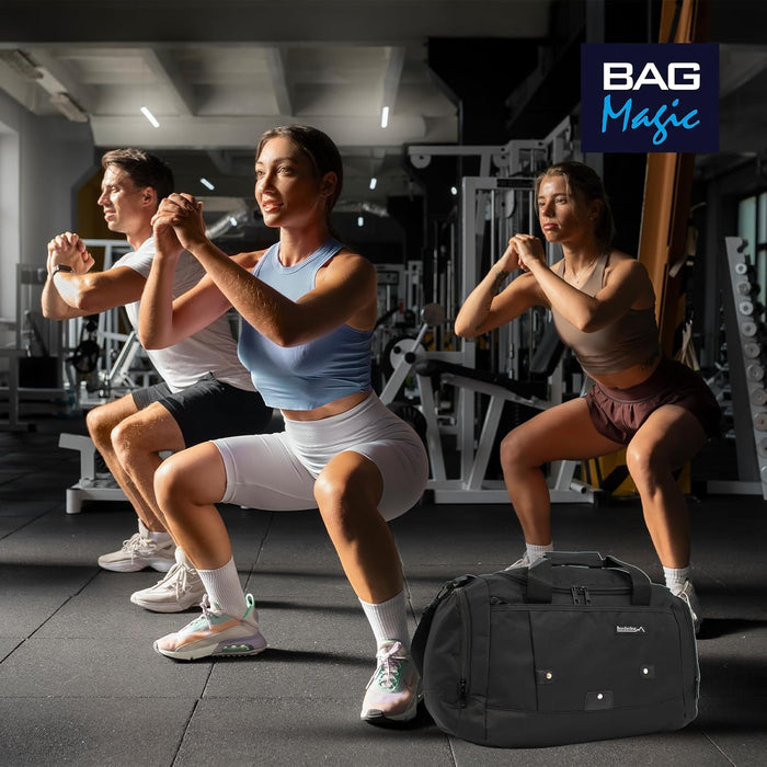 Duffle Gym Bags with Shoulder Strap – Lightweight Carry On Cabin Luggage, Weekend & Overnight Bag for Men & Women