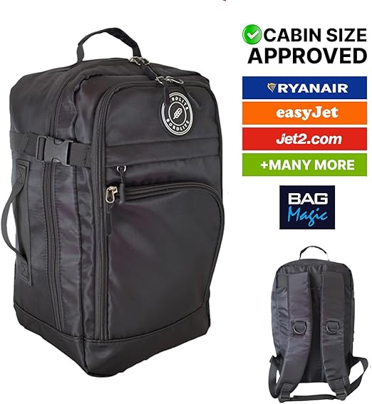 Bordlite Ryanair Cabin Bag 40x25x20cm Underseat Backpack – Airline Approved