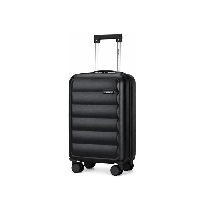 Bordlite Overhead Cabin Suitcase 55x34x21cm – Lightweight 2.27kg ABS Hard Shell Carry On Hand Luggage, 4 Double Spinner Wheels, Combination Lock & Trolley Handle
