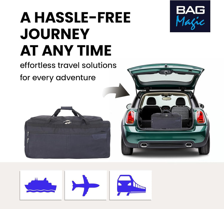 Bordlite Wheeled Holdall Travel Bag – Lightweight 2-Wheel Luggage with Extendable Handle