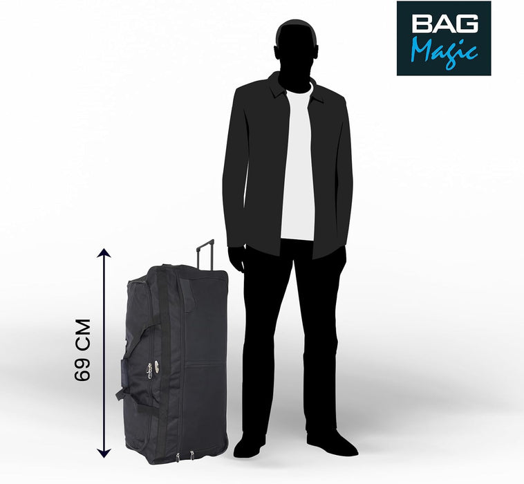 Bordlite Wheeled Holdall Travel Bag – Lightweight 2-Wheel Luggage with Extendable Handle