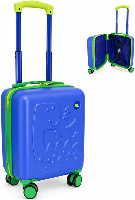 Bordlite Kids Suitcase 40x30x20cm Cabin Luggage - Underseat Travel Case with 360° Spinner Wheels
