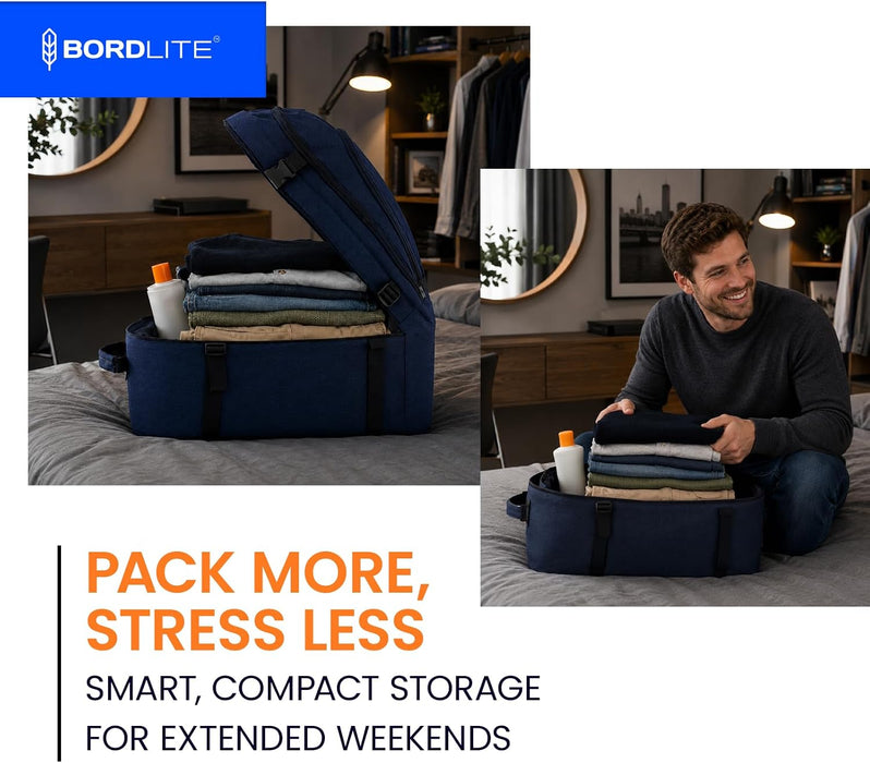 Bordlite Cabin Backpack 45x36x20cm, Underseat Cabin Bag for Ryanair, EasyJet, Wizz Air & 30+ Airlines