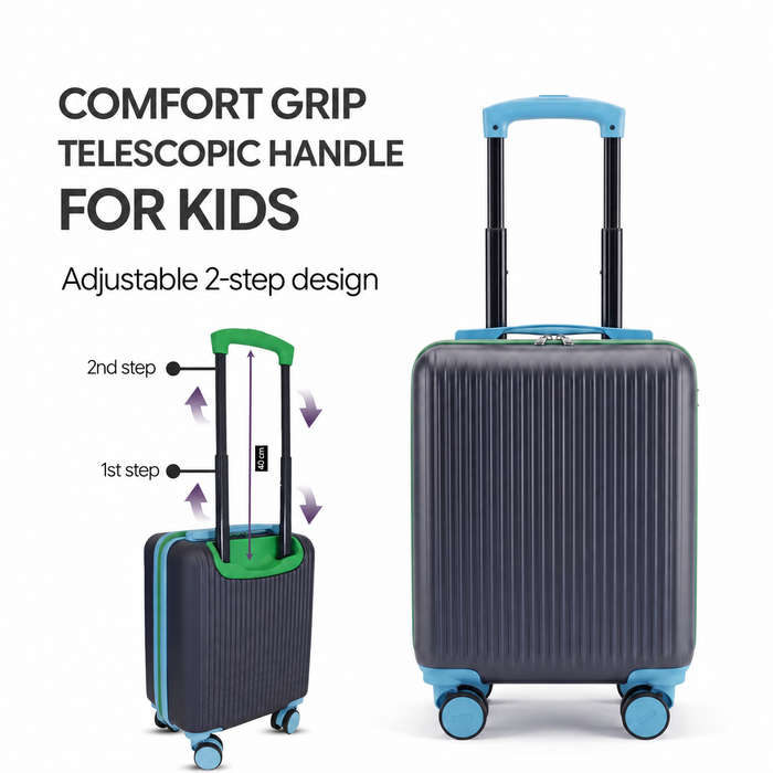 Bordlite Kids Suitcase 40x30x20cm RyanAir Approved Cabin Luggage for Boys & Girls