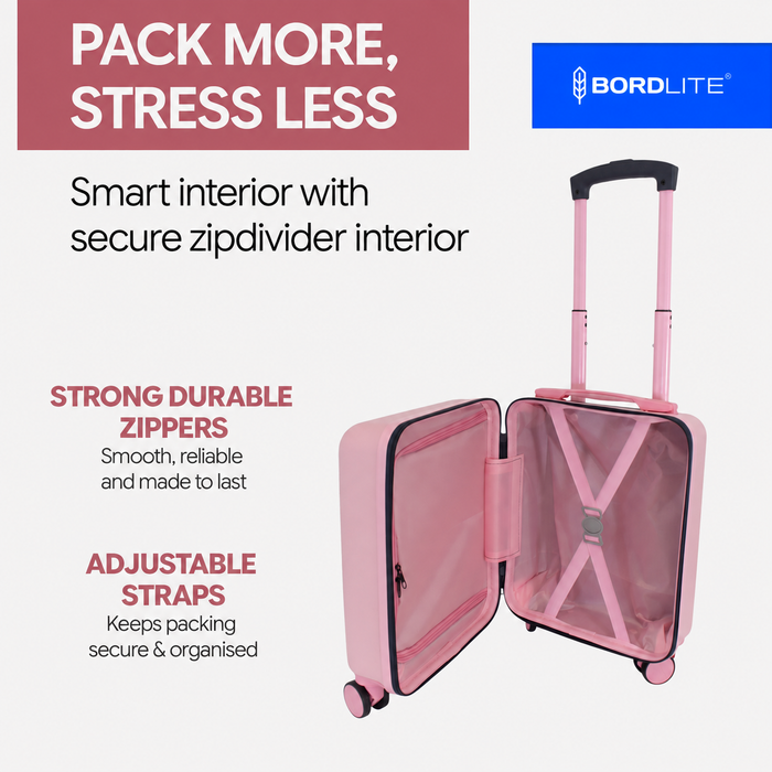 Bordlite Kids Suitcase 40x30x20cm RyanAir Approved Cabin Luggage for Boys & Girls