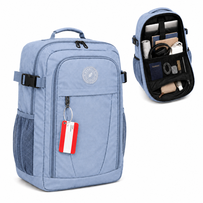 Bordlite Ryanair Cabin Bag 40x30x20cm Under Seat Travel Backpack + Free Luggage Tag
