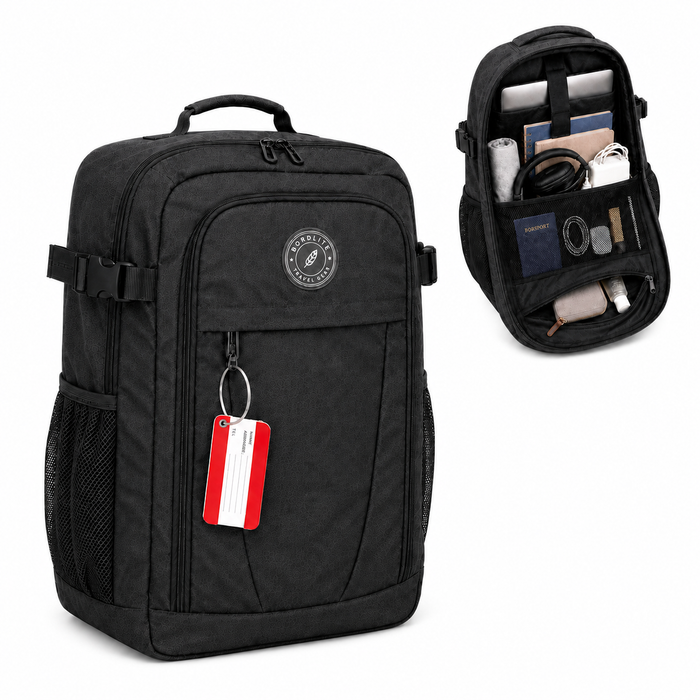 Bordlite Ryanair Cabin Bag 40x30x20cm Under Seat Travel Backpack + Free Luggage Tag