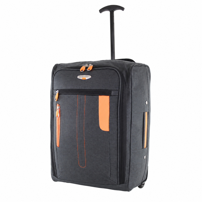 Bordlite 50x35x20cm Soft Cabin Bag – Lightweight Underseat Hand Luggage Suitcase with Wheels & Extendable Handle