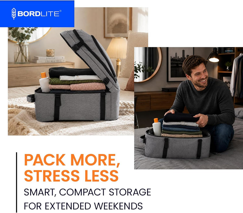 Bordlite Cabin Backpack 45x36x20cm, Underseat Cabin Bag for Ryanair, EasyJet, Wizz Air & 30+ Airlines