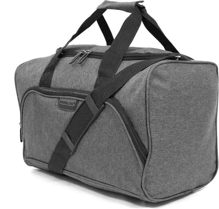 Bordlite Small Travel Holdalls, Ryanair Cabin Approved Hand Luggage Size Duffle Bags-Grey