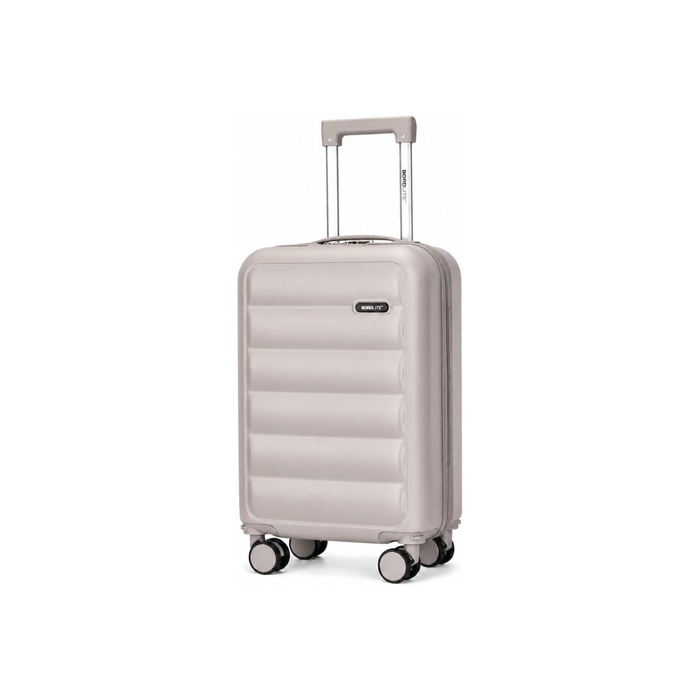 Bordlite Overhead Cabin Suitcase 55x34x21cm – Lightweight 2.27kg ABS Hard Shell Carry On Hand Luggage, 4 Double Spinner Wheels, Combination Lock & Trolley Handle