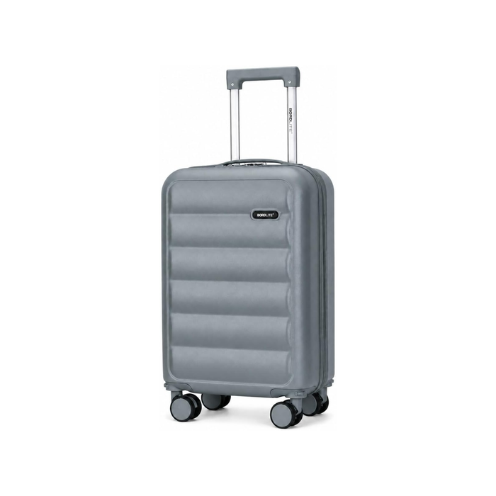 Bordlite Overhead Cabin Suitcase 55x34x21cm – Lightweight 2.27kg ABS Hard Shell Carry On Hand Luggage, 4 Double Spinner Wheels, Combination Lock & Trolley Handle