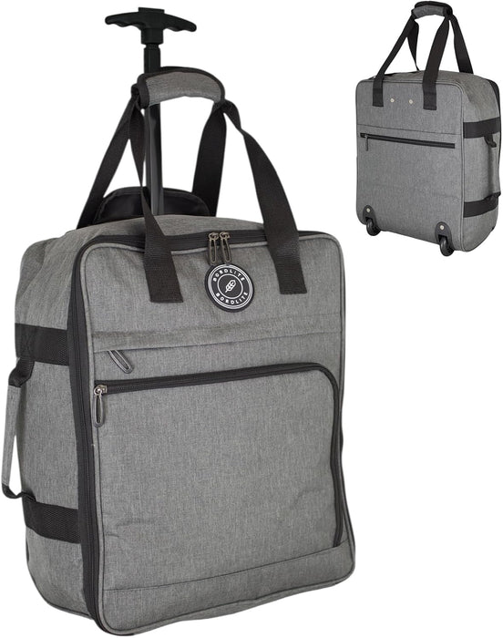 EasyJet Underseat Cabin Bag 45x36x20cm – Lightweight Twill Wheeled Travel Holdall with Trolley Handle