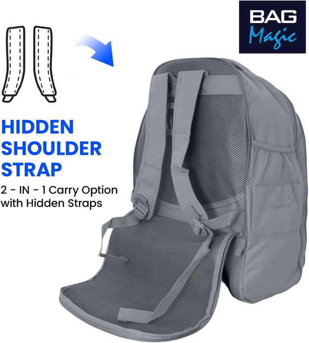 Bordlite EasyJet Cabin Approved Wheeled Backpack 45x36x20cm – 2 in 1 Lightweight Trolley Bag & Rucksack on Wheels (1.53kg, 36L) Underseat Hand Luggage for Travel, Business, Weekend Trips