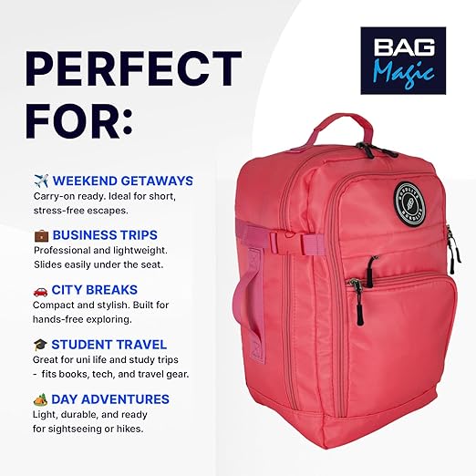 Bordlite Ryanair Cabin Bag 40x25x20cm Underseat Backpack – Airline Approved