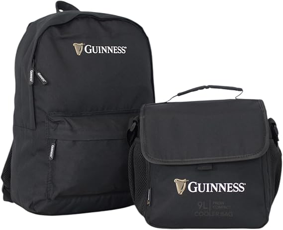 Guinness Ryanair Cabin Backpack 40x25x20cm – Underseat Bag | Flight Approved Hand Luggage for Ryanair, easyJet, Jet2, Wizz Air | Lightweight Travel Backpack