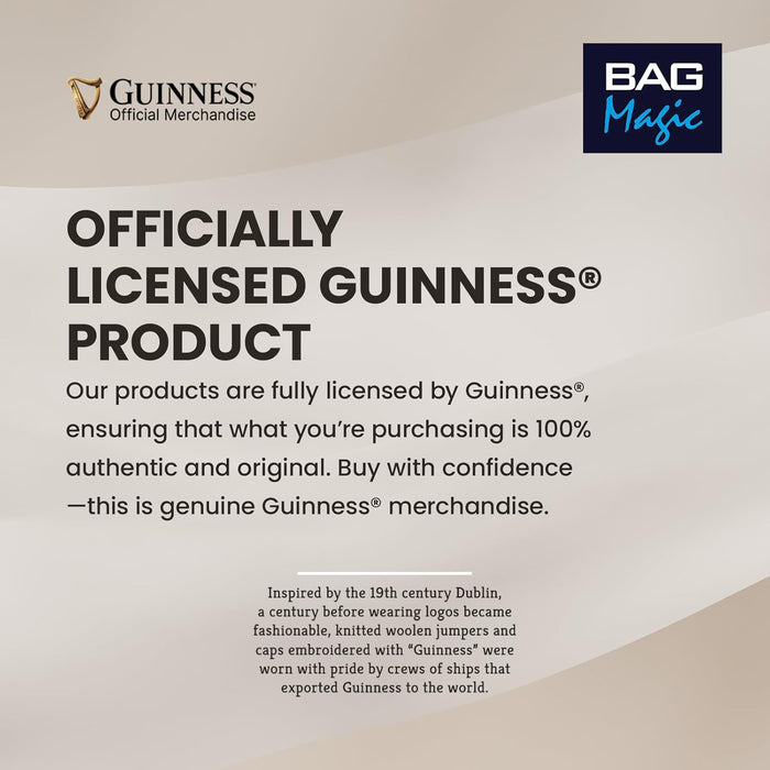 Guinness Wallet, Key Fob & Belt Gift Set – RFID Secure Black Leather, Gift Boxed