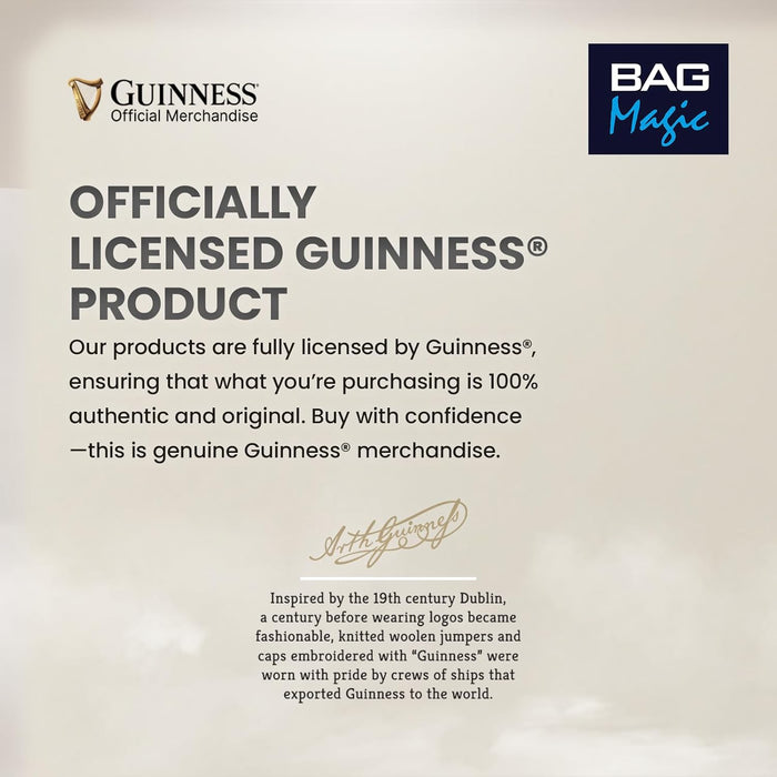 Guinness® Black Leather Wallet with Coin Pocket – RFID Blocking, 7 Card Slots, Zipped Pocket, Men’s Bi-Fold Wallet, Stylish & Durable Genuine Leather – Official Merchandise
