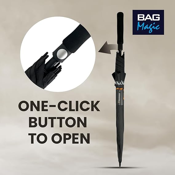 Guinness Official Golf Umbrella + Adjustable Leather Belt Bundle Set