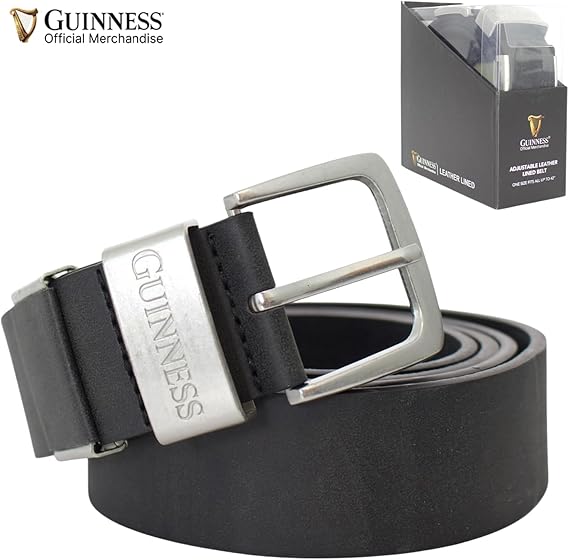 Guinness Official Golf Umbrella + Adjustable Leather Belt Bundle Set