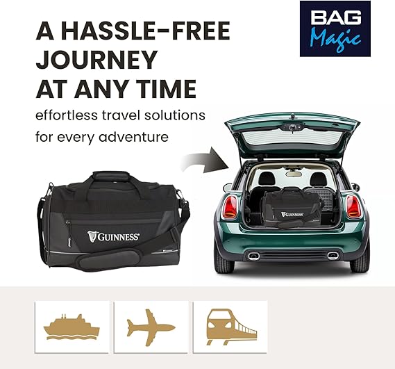 Guinness RyanAir Cabin Backpack 40x25x20cm – Underseat Bag | Flight Approved Hand Luggage for Ryanair, easyJet, Jet2, Wizz Air | Lightweight Travel Backpack | Official Merchandise