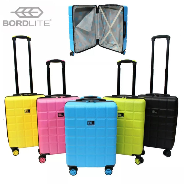 Bordlite Lightweight Hard Shell ABS Suitcase +  360° Easy-Spinner Wheels