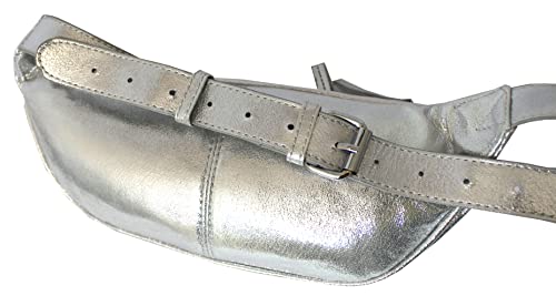 Nicole Brown Metallic Bum Bag - Silver