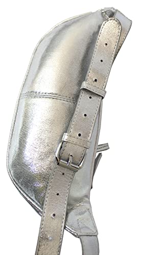 Nicole Brown Metallic Bum Bag - Silver