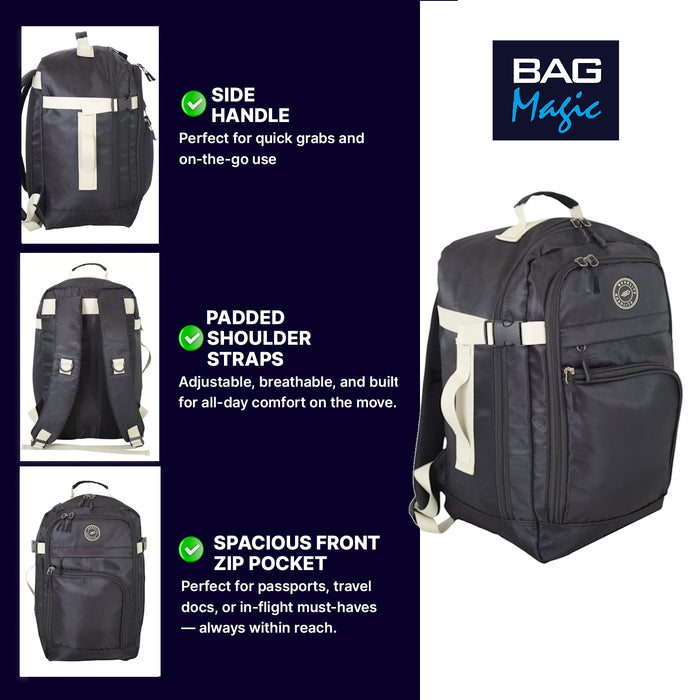 Bordlite Ryanair Cabin Bag 40x25x20cm Underseat Backpack – Airline Approved