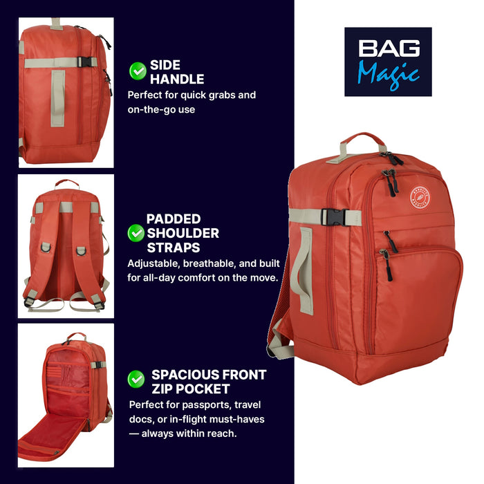 Bordlite Ryanair Cabin Bag 40x25x20cm Underseat Backpack – Airline Approved