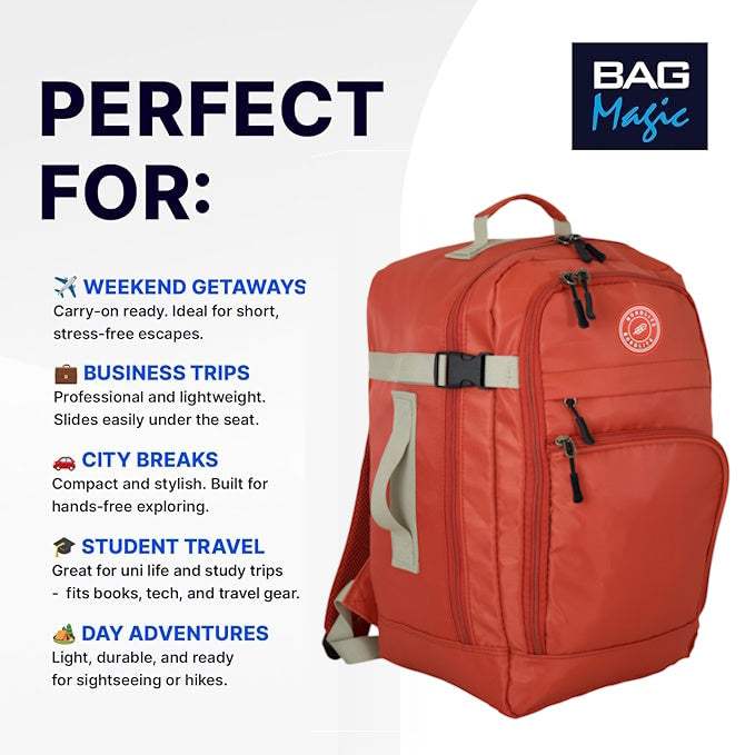 Bordlite Ryanair Cabin Bag 40x25x20cm Underseat Backpack – Airline Approved