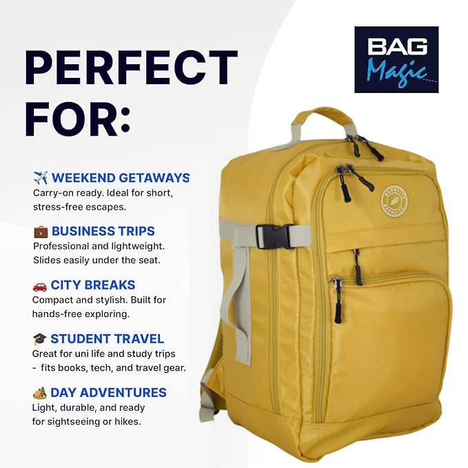 Bordlite Ryanair Cabin Bag 40x25x20cm Underseat Backpack – Airline Approved