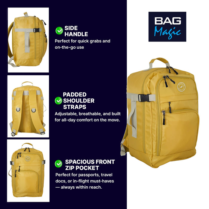Bordlite Ryanair Cabin Bag 40x25x20cm Underseat Backpack – Airline Approved