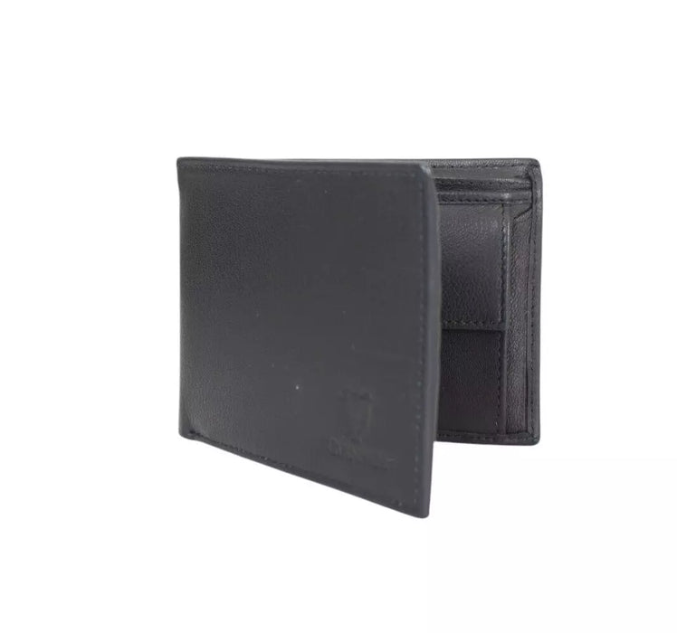 Guinness® Black Leather Wallet with Coin Pocket – RFID Blocking Bifold Wallet