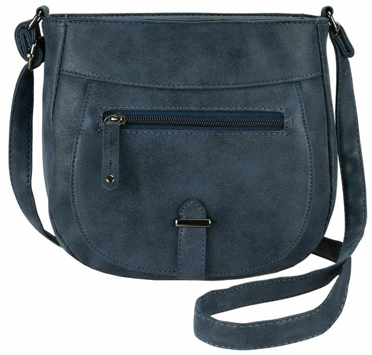 Nicole Brown Faux Leather Crossbody Handbag for Woman, Small - Black, Coffee, Grey, Navy