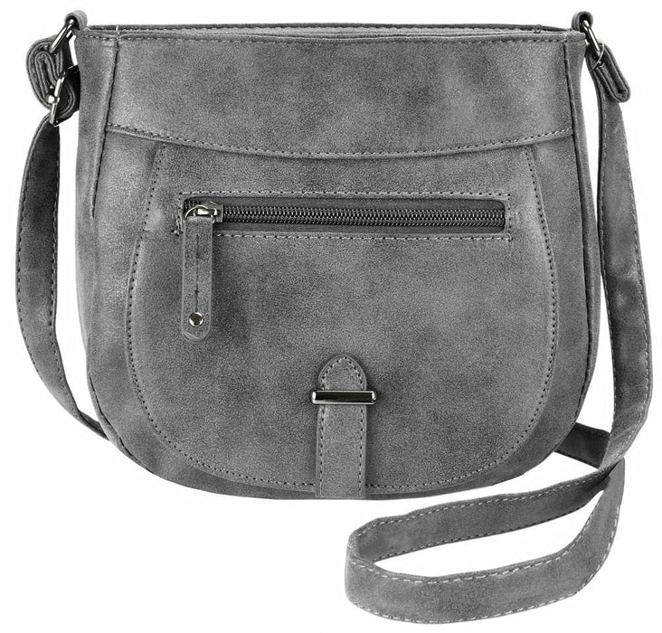 Nicole Brown Faux Leather Crossbody Handbag for Woman, Small - Black, Coffee, Grey, Navy