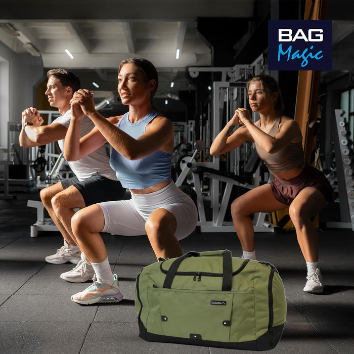Duffle Gym Bags with Shoulder Strap – Lightweight Carry On Cabin Luggage, Weekend & Overnight Bag for Men & Women