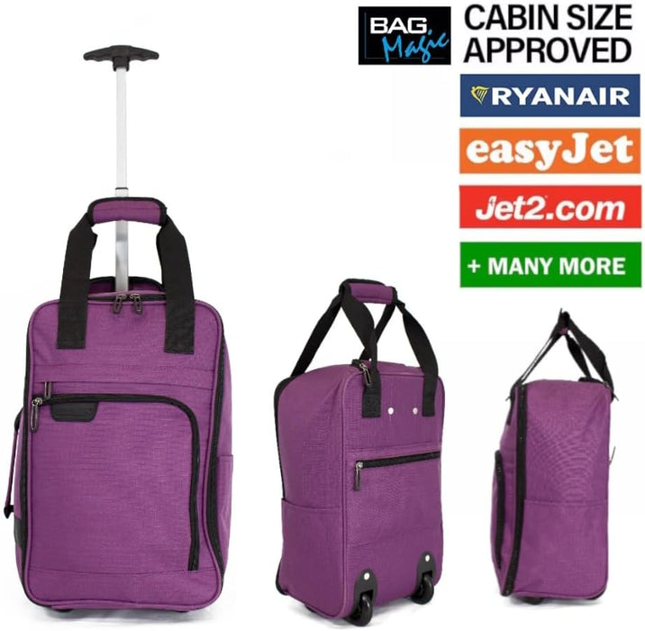 Bordlite Ryanair Approved Cabin Holdall on Wheels Twill Travel Bag with Extendable Handle