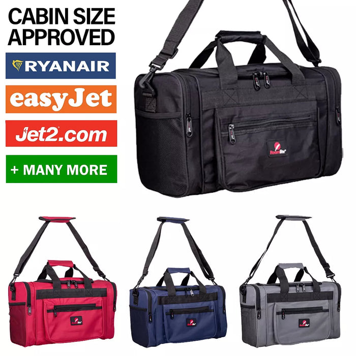 Roamlite RyanAir Cabin Approved Travel Holdalls - 40x20x25cm - Grey, Black, Navy Blue