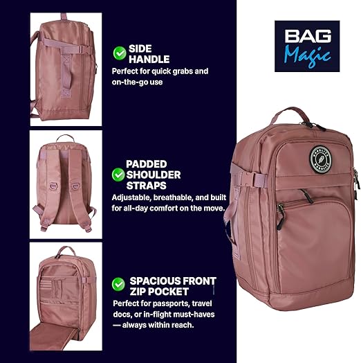 Bordlite Ryanair Cabin Bag 40x25x20cm Underseat Backpack – Airline Approved