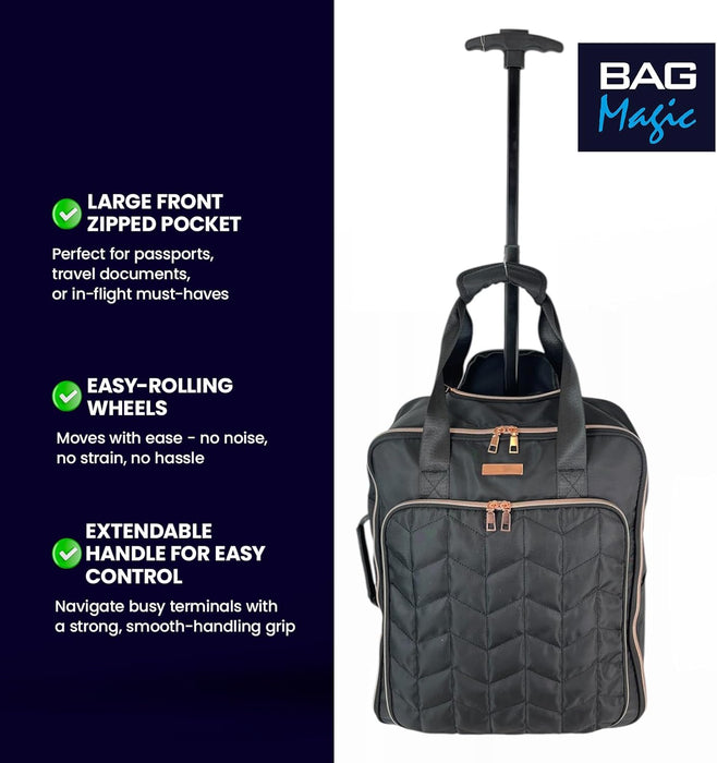EasyJet Underseat Cabin Bag 45x36x20cm – Lightweight Soft Shell Carry On – Fits EasyJet Free Bag Allowance
