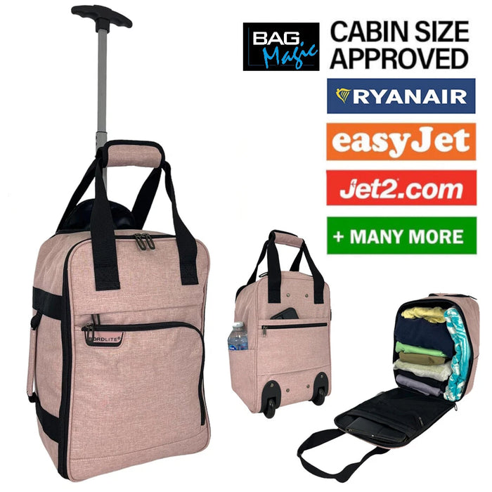Bordlite Ryanair Approved Cabin Holdall on Wheels 40x25x20cm - Travel Bag with Extendable Handle