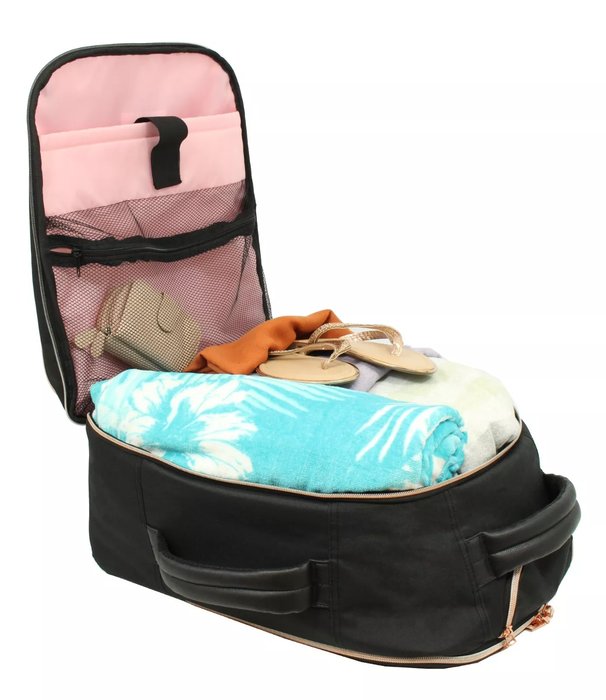 Airline Cabin Approved Rucksack on Wheels, Wheeled Holdall Travel Laptop Bag