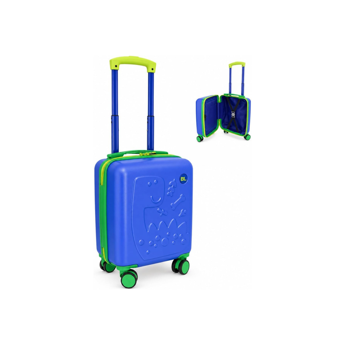 Bordlite Kids Suitcase 40x30x20cm Cabin Luggage - Underseat Travel Case with 360° Spinner Wheels