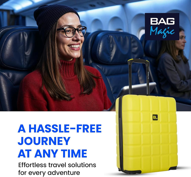 Lightweight ABS Cabin Suitcase – 30+ Airline Overhead Compatible (47x36x20cm) – Spinner Wheels + Combination Lock